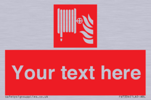 Custom Fire hose reel Sign